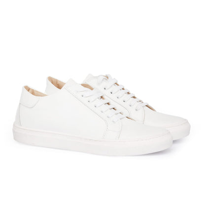 Herren Leder Turnschuhe - Weiß