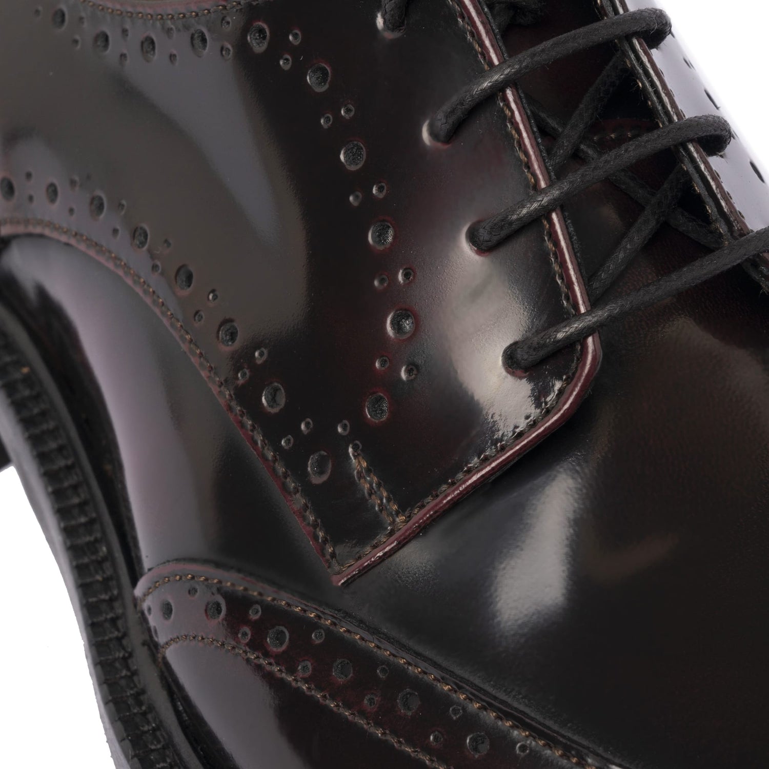 Damen-Derbies aus Leder – Bordeaux