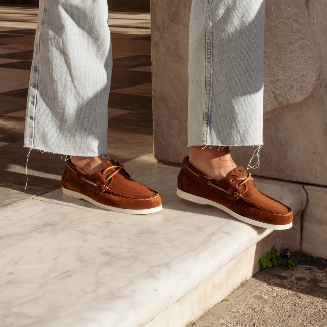 Damen-Barca-Mokassins aus Wildleder – Burnt