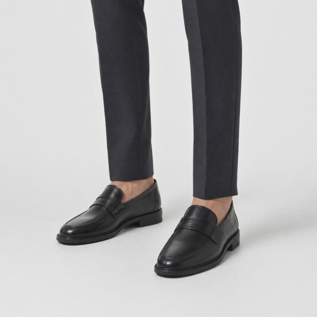 Loafer aus Leder – Schwarz